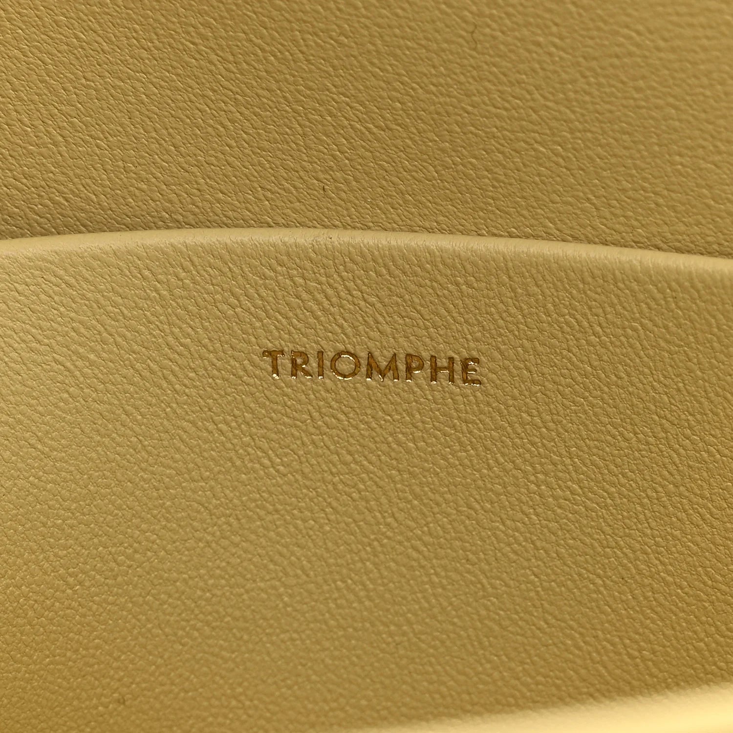 Shiny Calfskin Triomphe Shoulder Bag Papyrus