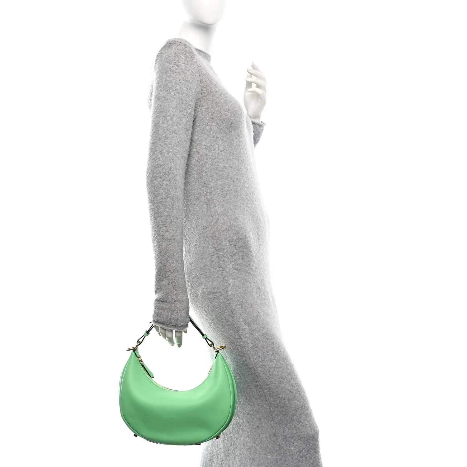 Vitello Grace Matte Small graphy Hobo Bag Edamame