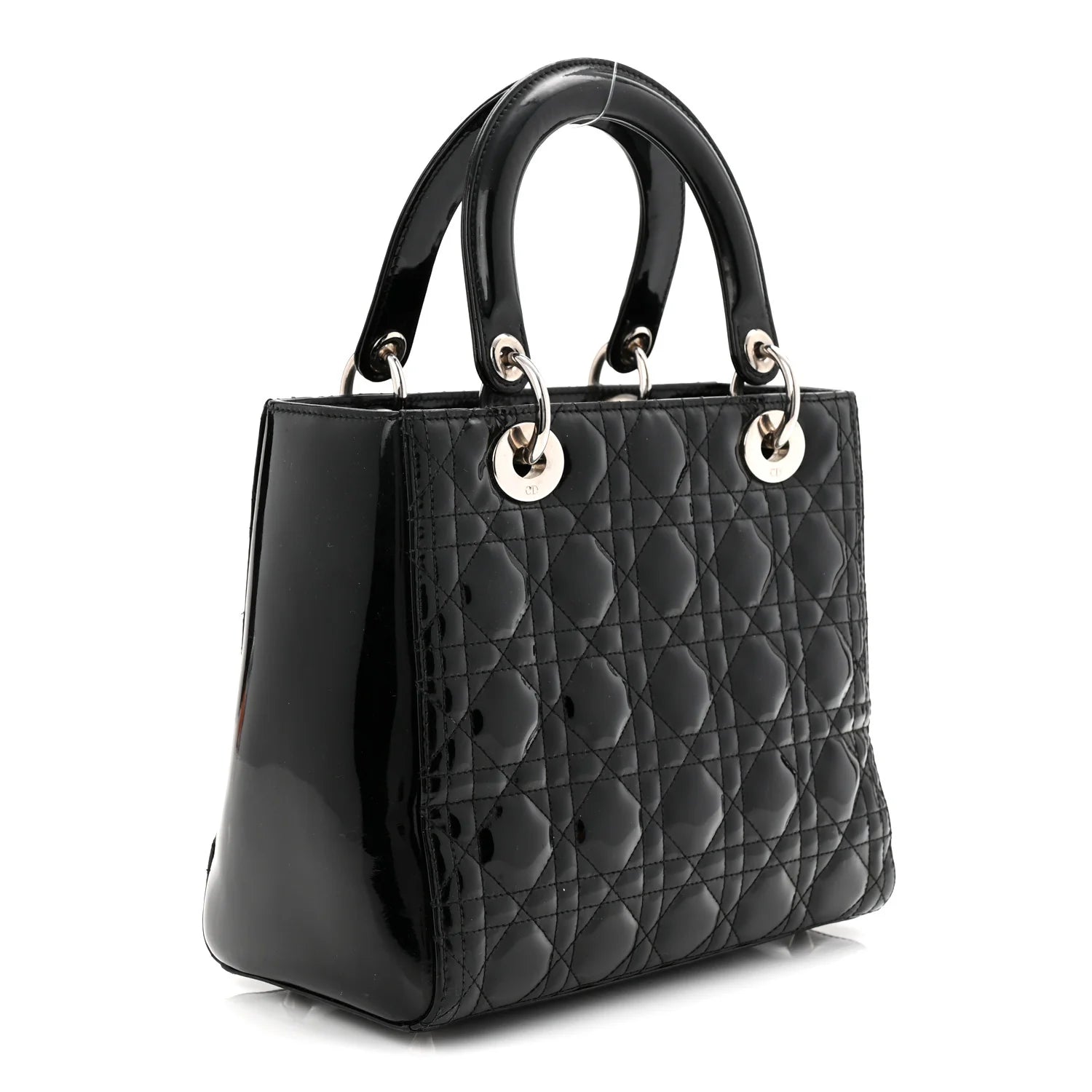 Patent Cannage Medium Lady Dior Black