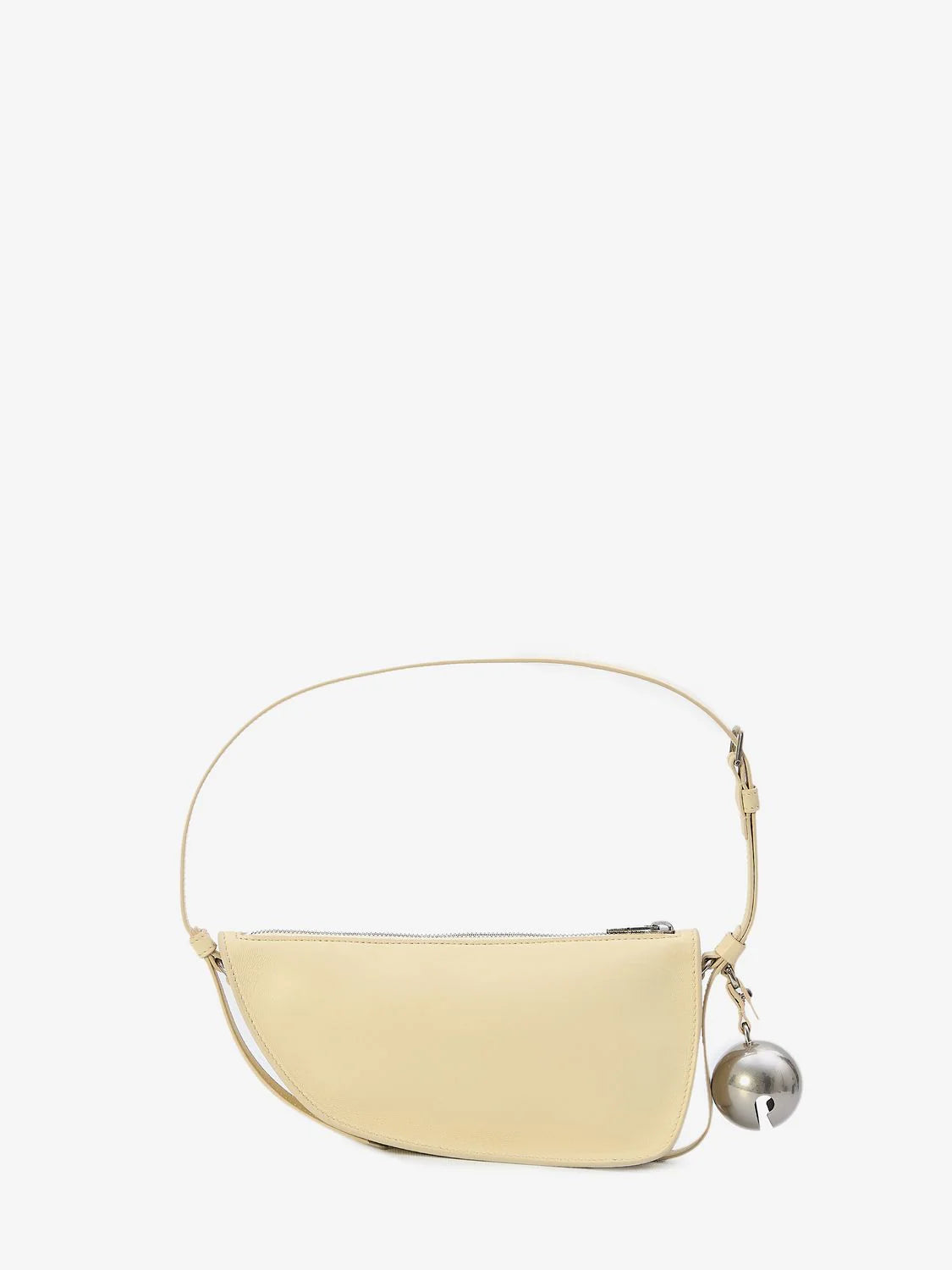 CREAM LEATHER SHIELD MINI SHOULDER BAG