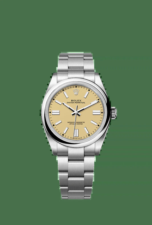 Unworn 2025,  Oyster Perpetual, Oystersteel 41Mm, Beige Dial, Domed Oyster, Ref# 134300-0007, Box and Papers