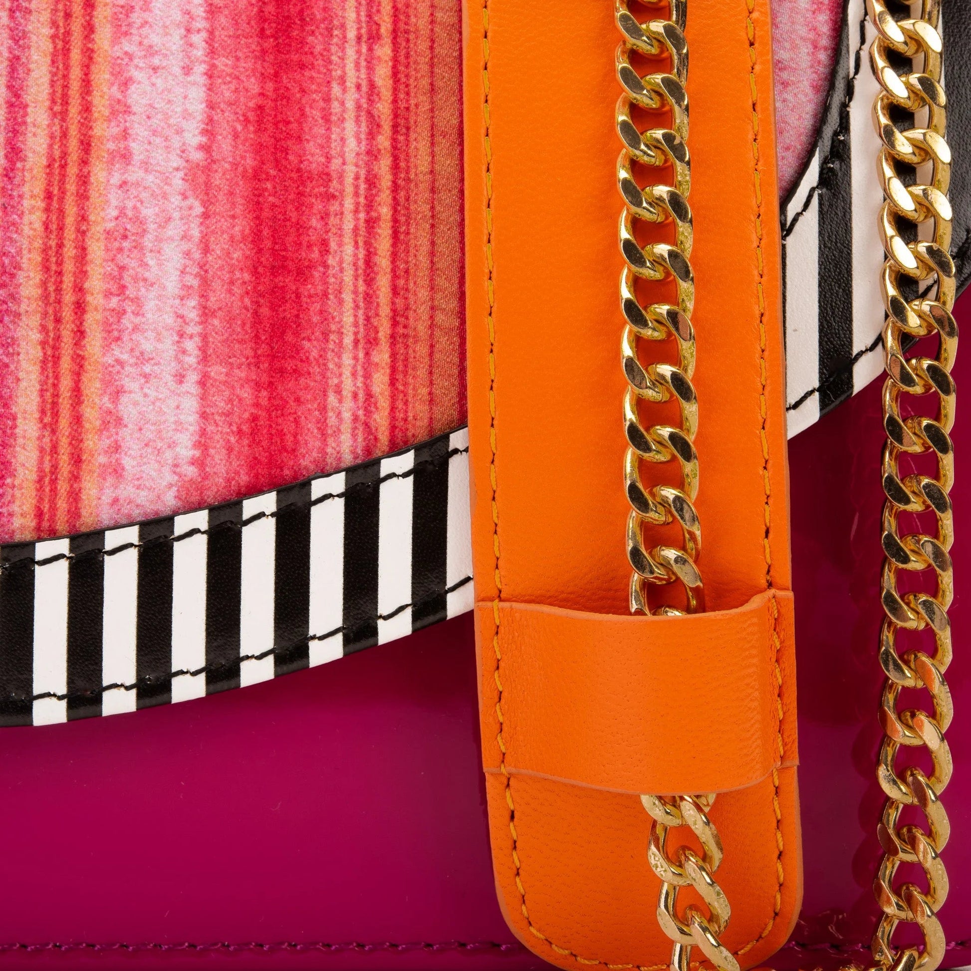 The Santa Amaro Striped Leather Handbag
