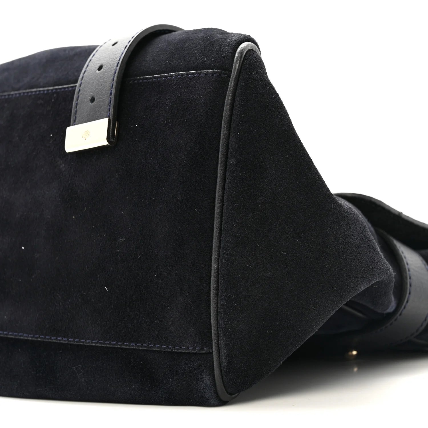 Heavy Suede Alexa Tassel Satchel Ink Blue