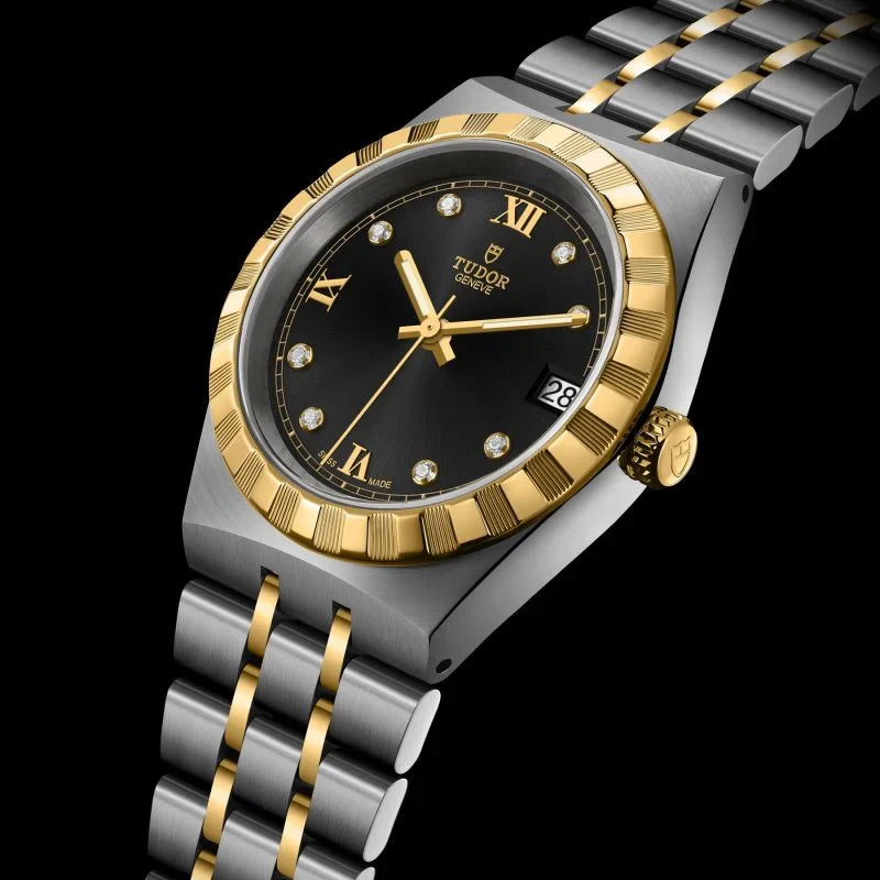 Royal, Stainless Steel and 18K Yellow Gold with Diamond-Set, 34Mm, Ref# M28403-0005