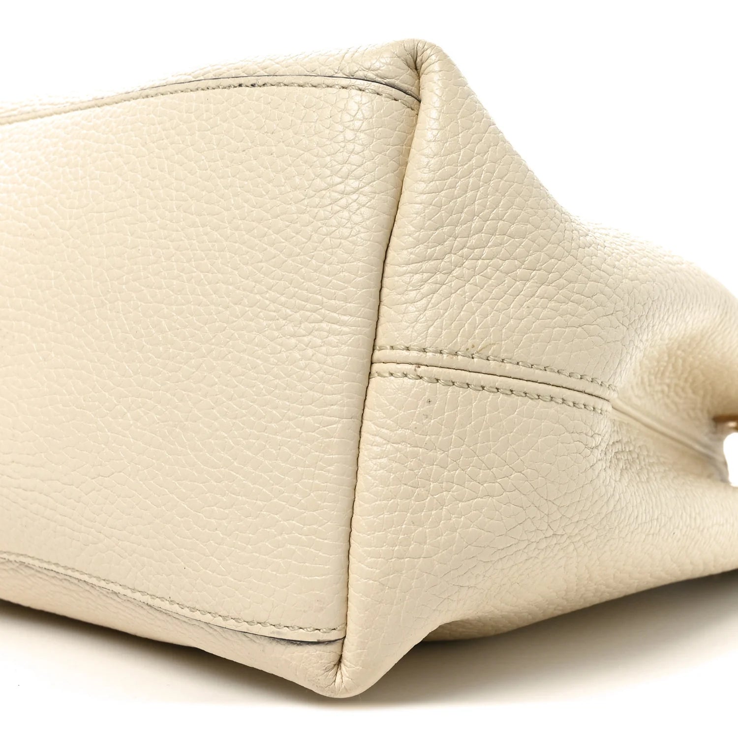 Pebbled Calfskin Medium Soho Chain Shoulder Bag off White