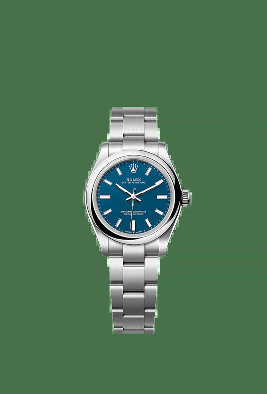Unworn 2025,  Oyster Perpetual, Oystersteel, 31Mm, Blue Dial, Domed Oyster, Ref# 277200-0017, Box and Papers