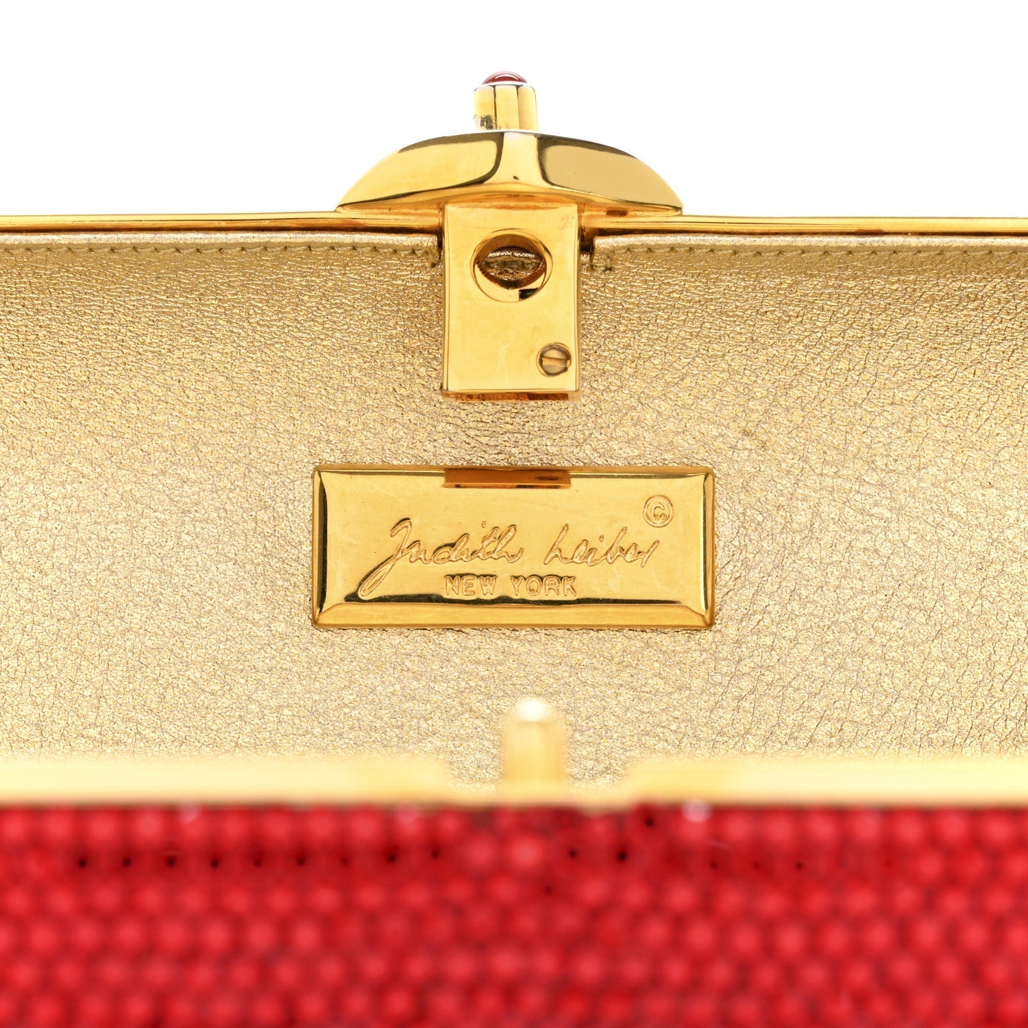 Crystal Minaudiere Clutch Red