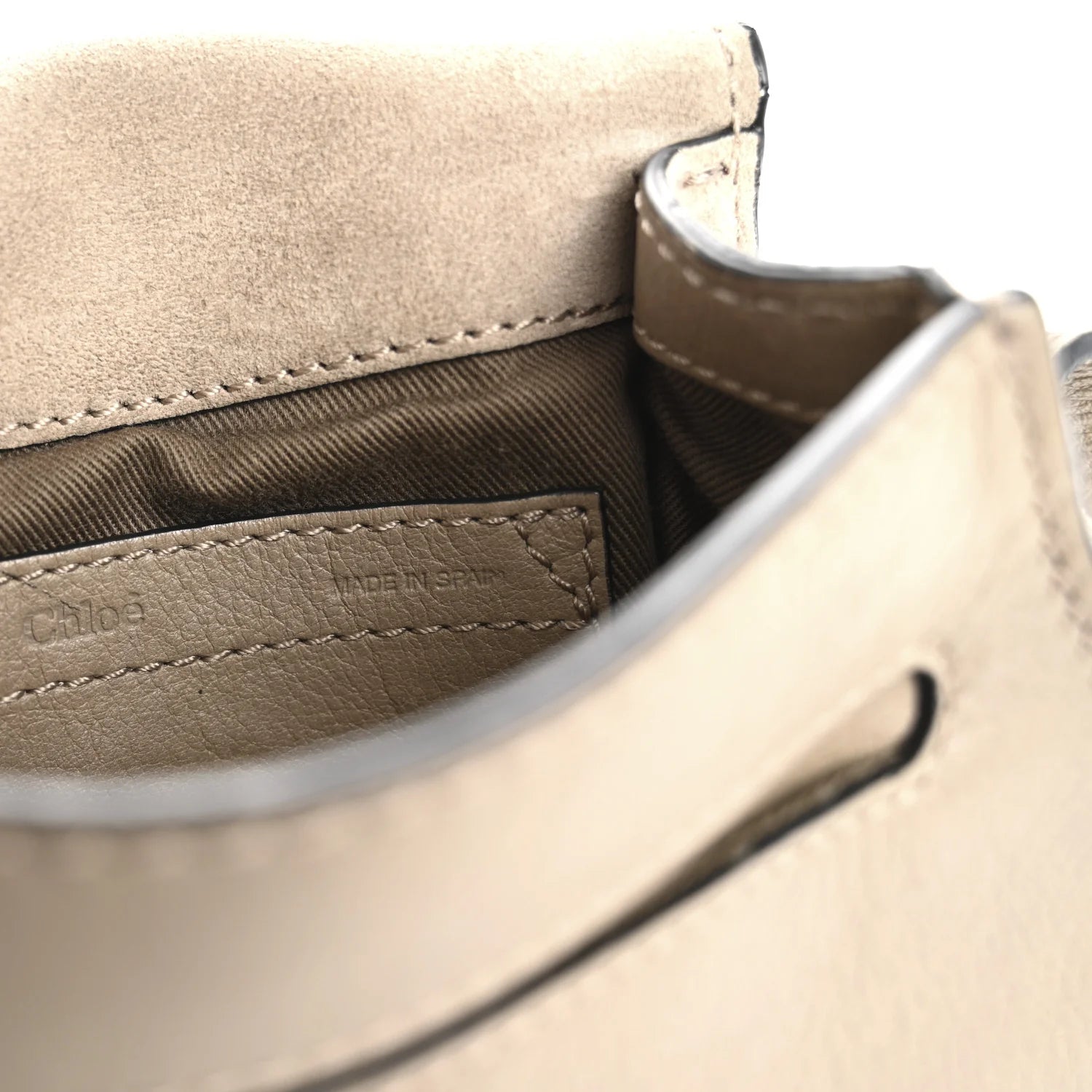 Suede Calfskin Braided Mini Marcie round Crossbody Bag Motty Grey