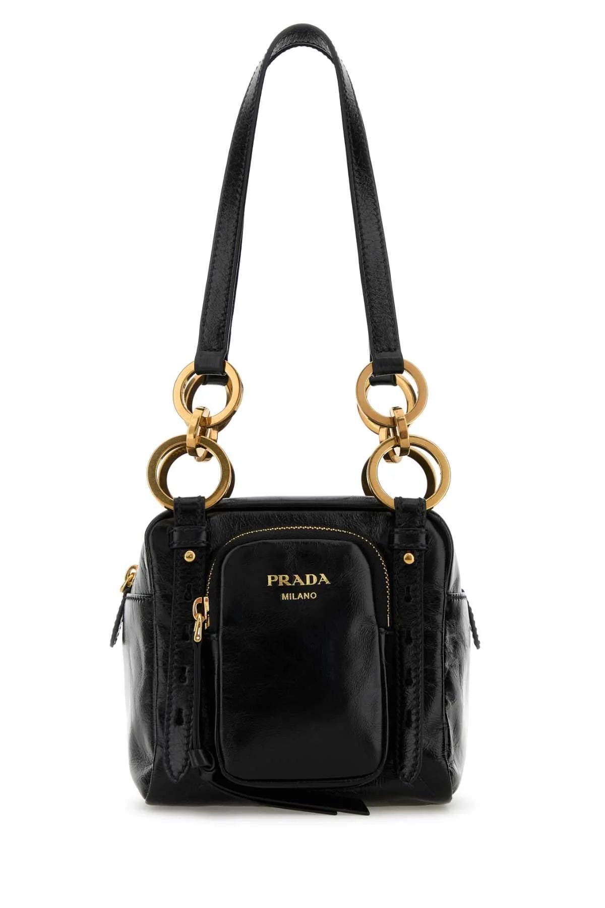DANGLE LEATHER BOSTON BAG