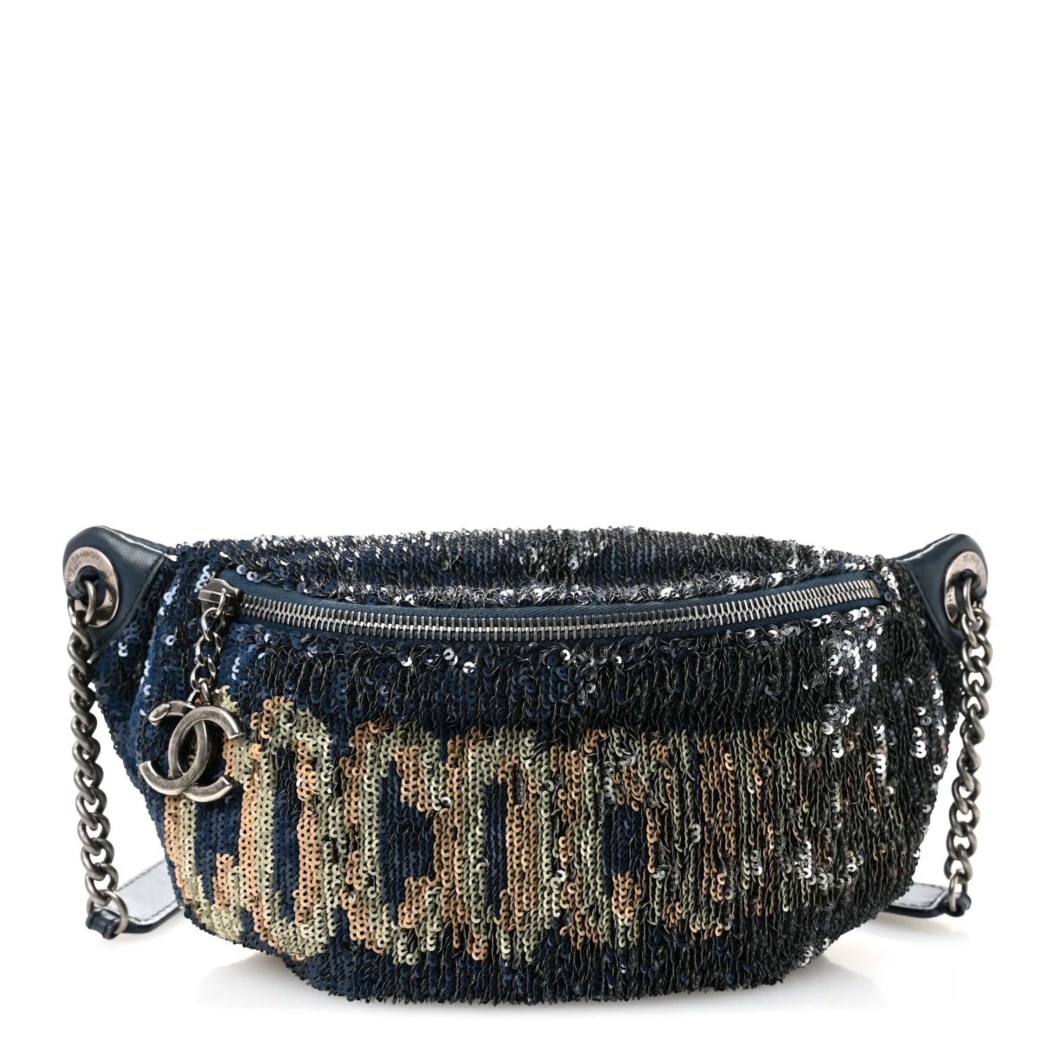 Sequin Coco Cuba Waist Bag Fanny Pack Blue Pink