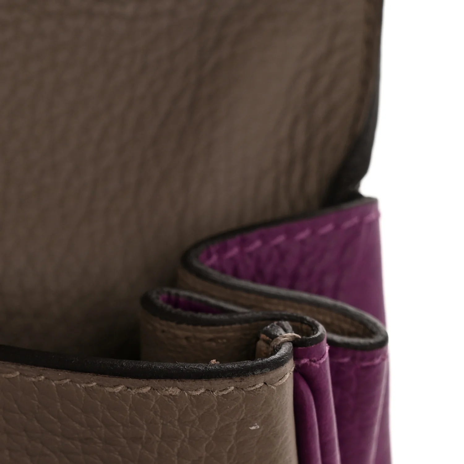 Togo Horseshoe Kelly Retourne 28 Gris Asphalte Anemone