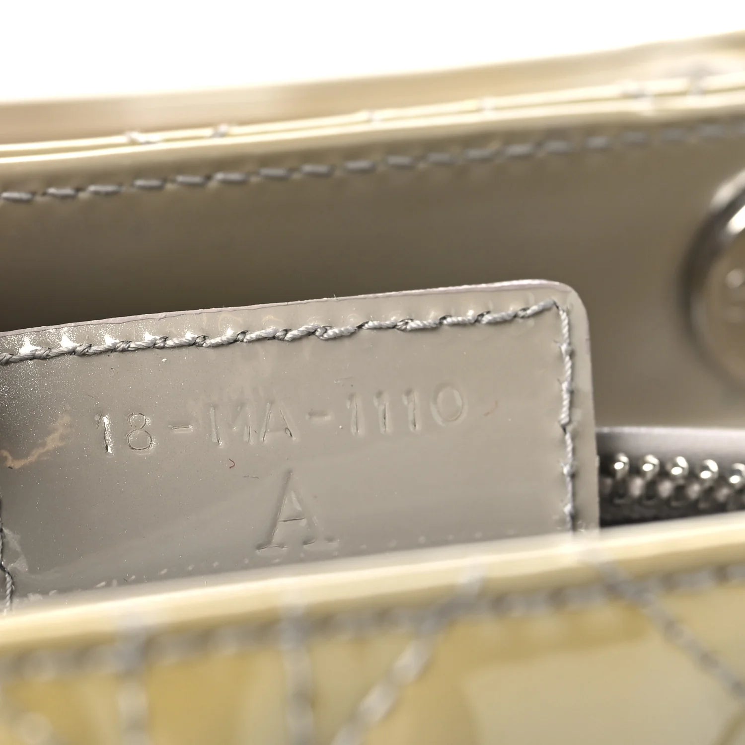 Patent Cannage Medium Lady Dior Grey