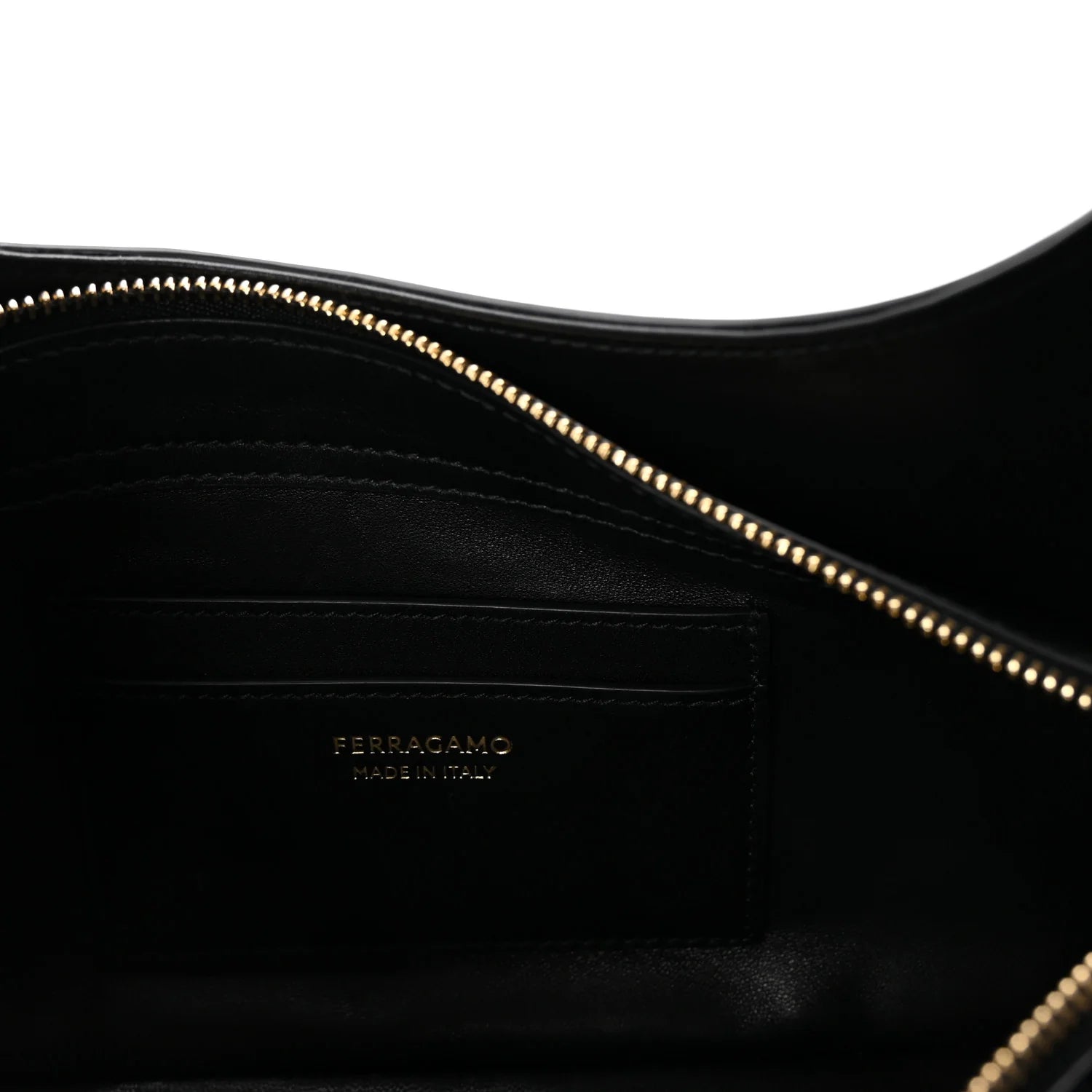 Soft Calfskin Gancini Hobo Black