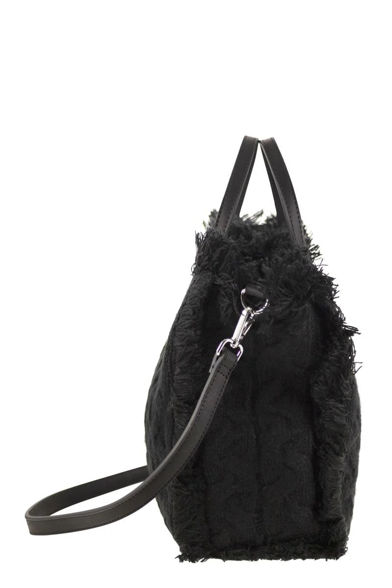 COLETTE - WOOL-EFFECT BAG with LOGO