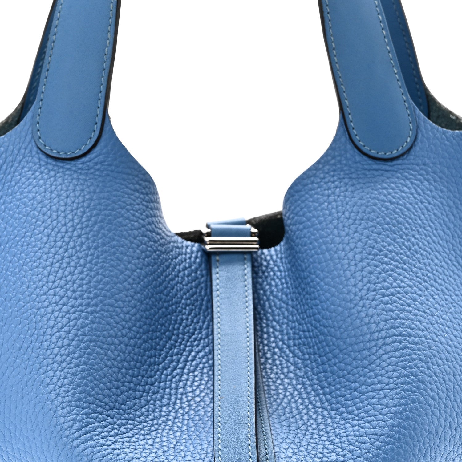 Taurillon Clemence Swift Picotin Lock 22 MM Bleu Paradis