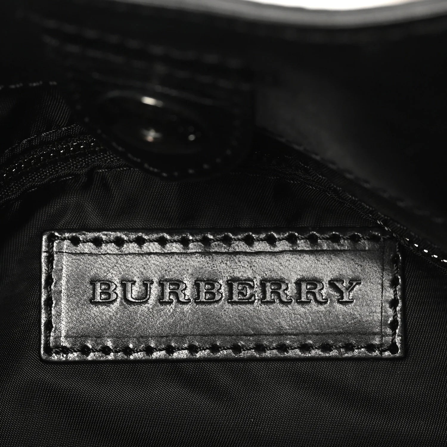 Nylon Beat Check Studded Hobo Black