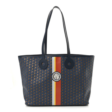 Grained Calfskin Canvas 1920 Oh! Tote Ruban MM Indigo Bronze