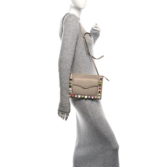 Vitello Dolce Studded Mini 2Jours Pouch Cuoio Multicolor