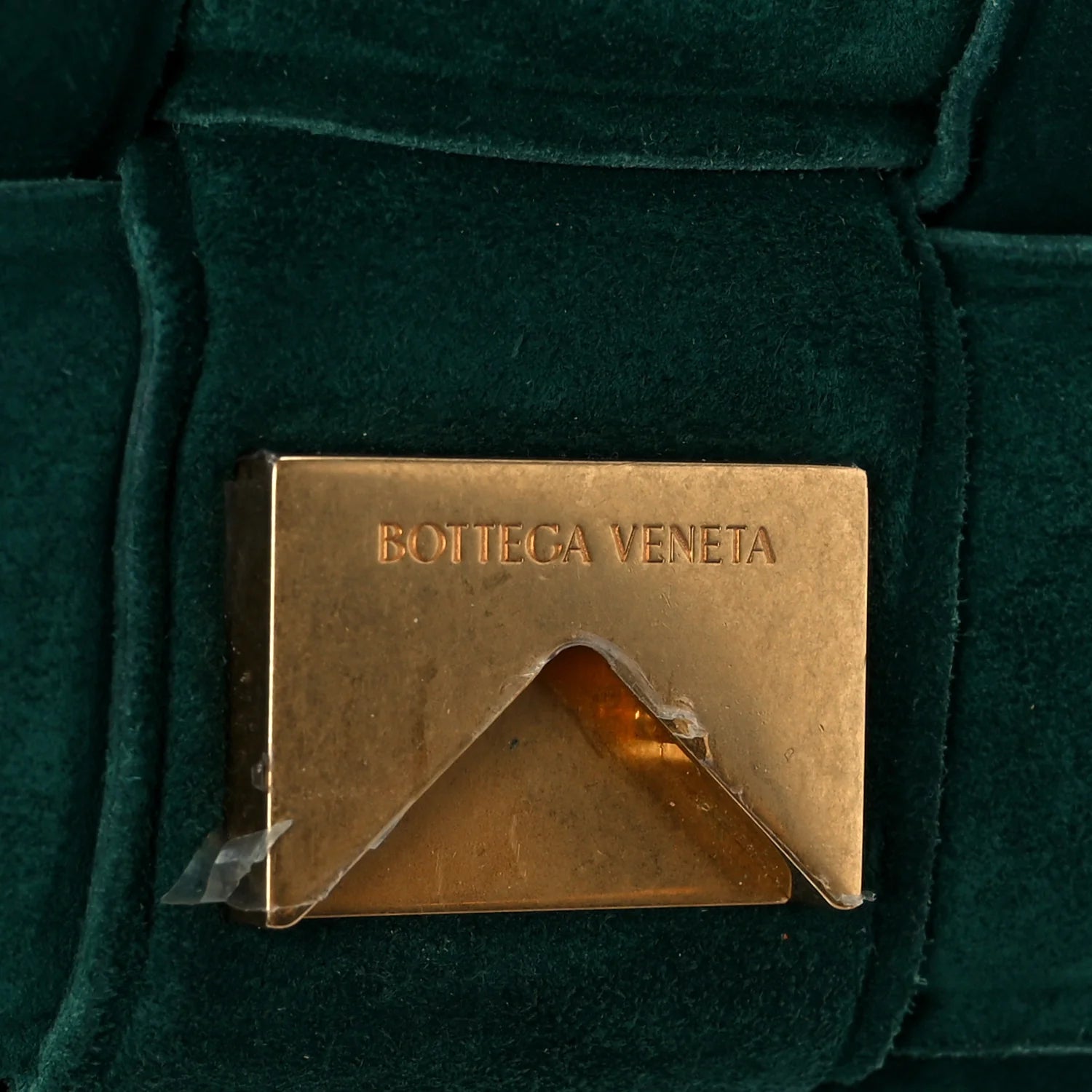 Suede Maxi Intrecciato Padded Chain Cassette Crossbody Bag Emerald Green