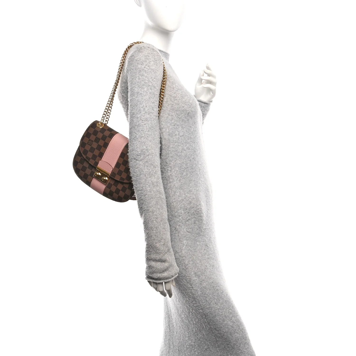 Damier Ebene Cuir Taurillon Wight Magnolia