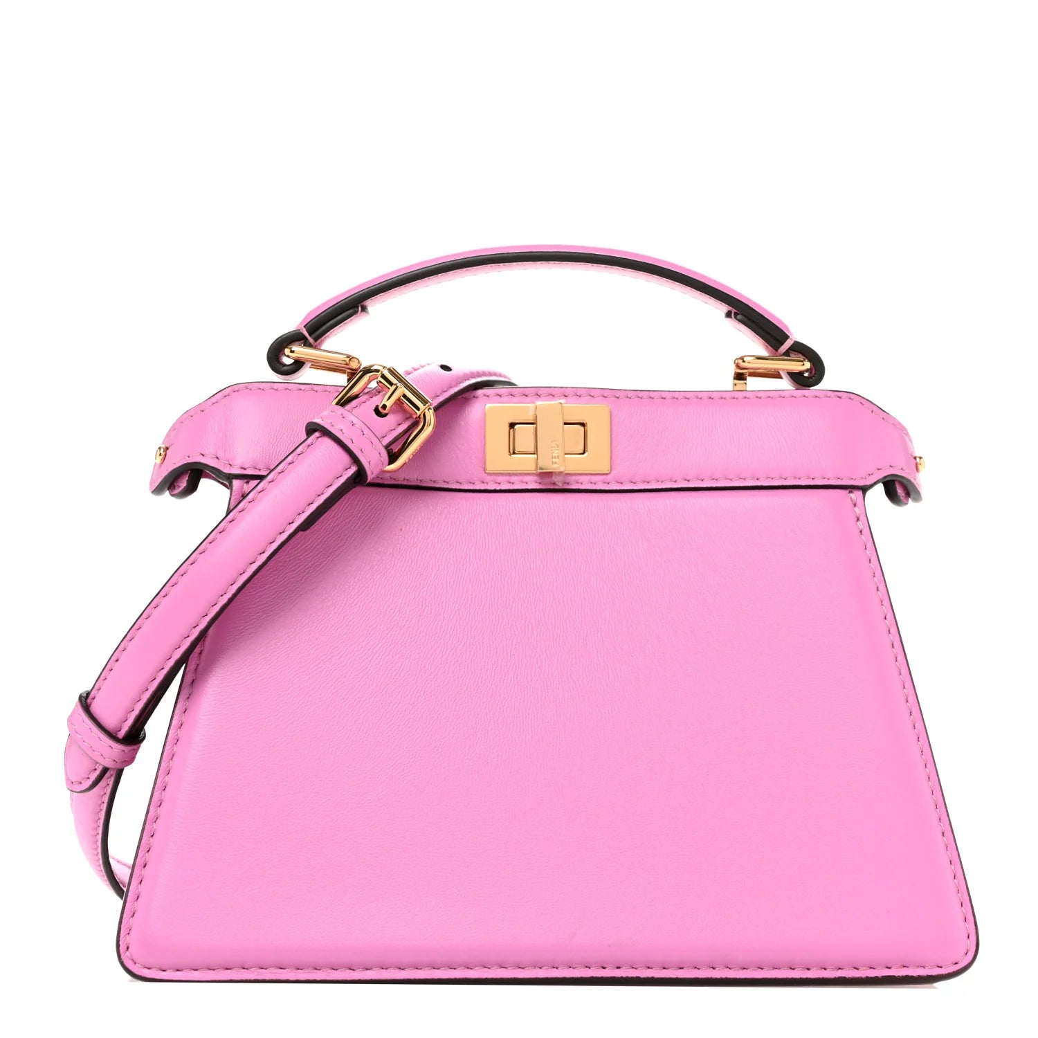 Shiny Nappa Petite Peekaboo I SEE U Satchel Rosa