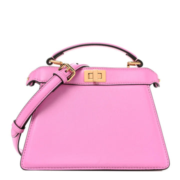 Shiny Nappa Petite Peekaboo I SEE U Satchel Rosa