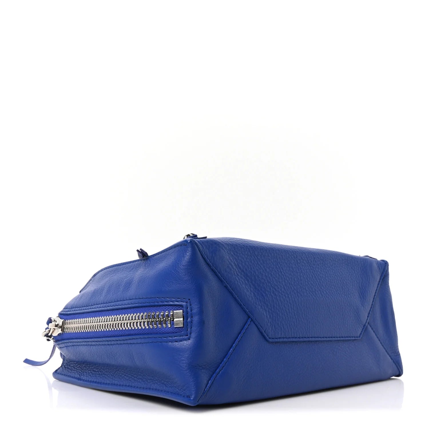 Veau Papier A6 Zip around Tote Bleu Roi
