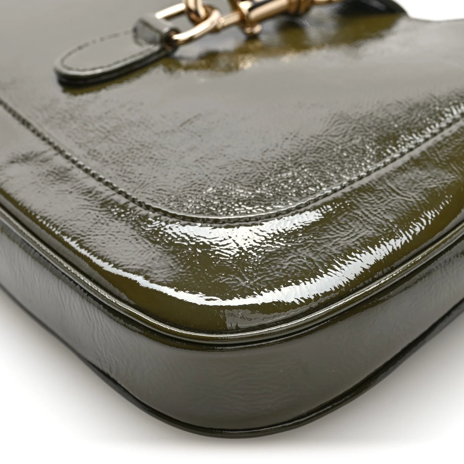 Patent Calfskin Small Jackie Shoulder Bag Luscious Green