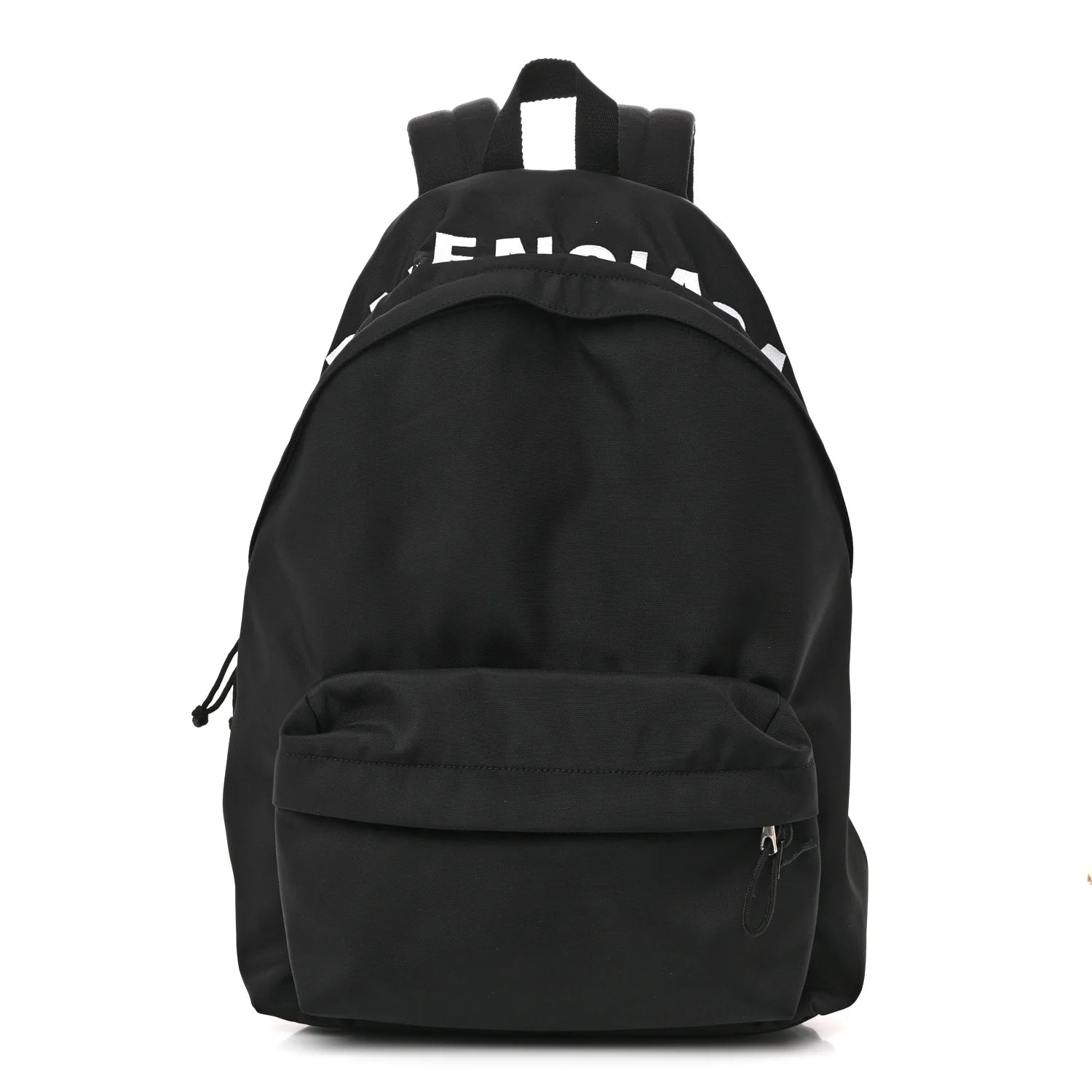 Sport Nylon Logo Embroidered Large Wheel Backpack Black