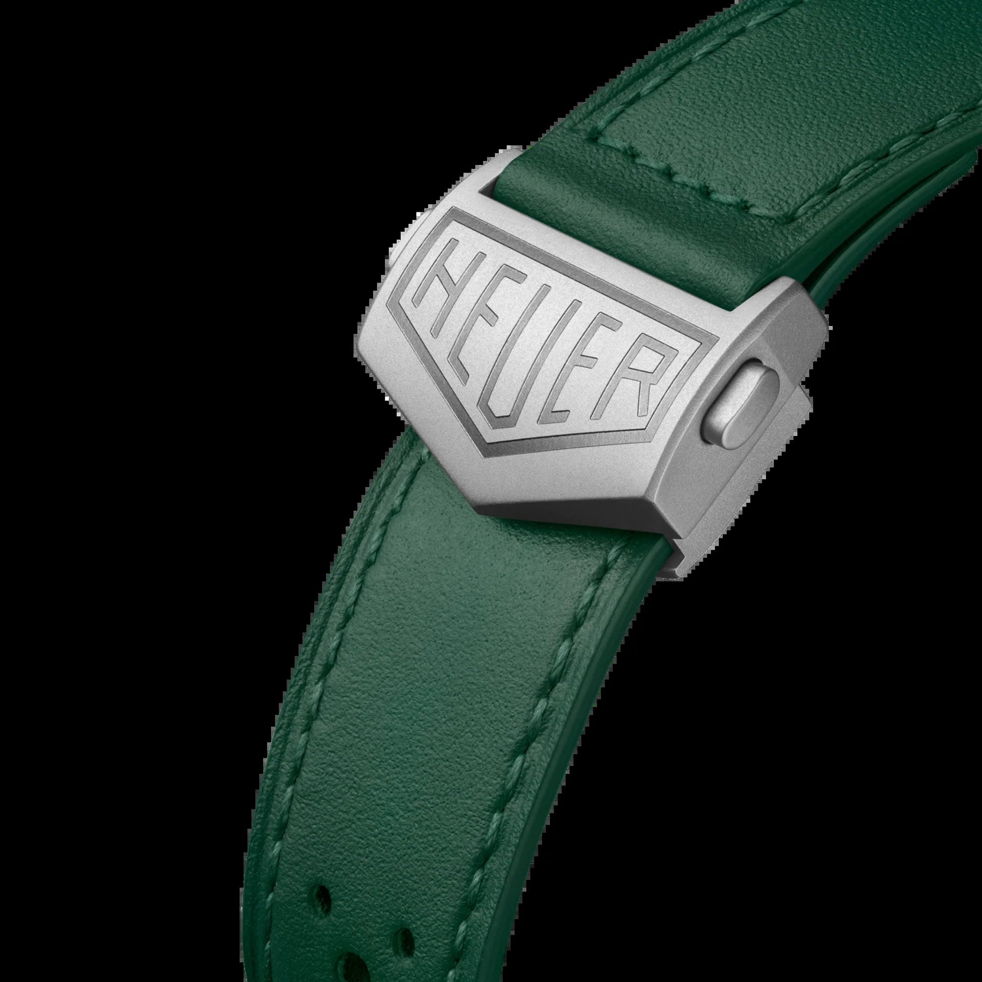 Unworn  Monaco Chronograph Racing Green Automatic, Titanium, 39Mm, Ref# CAW218E.FC6565, Box and Papers