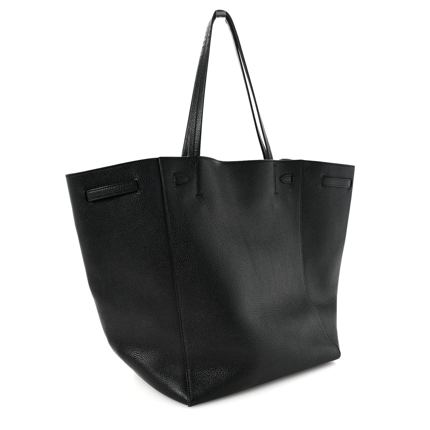 Soft Grained Calfskin Medium Belt Cabas Phantom Black