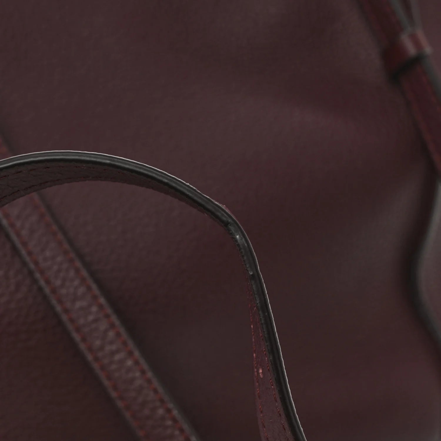 Supple Grained Calfskin Small Big Bag Wine