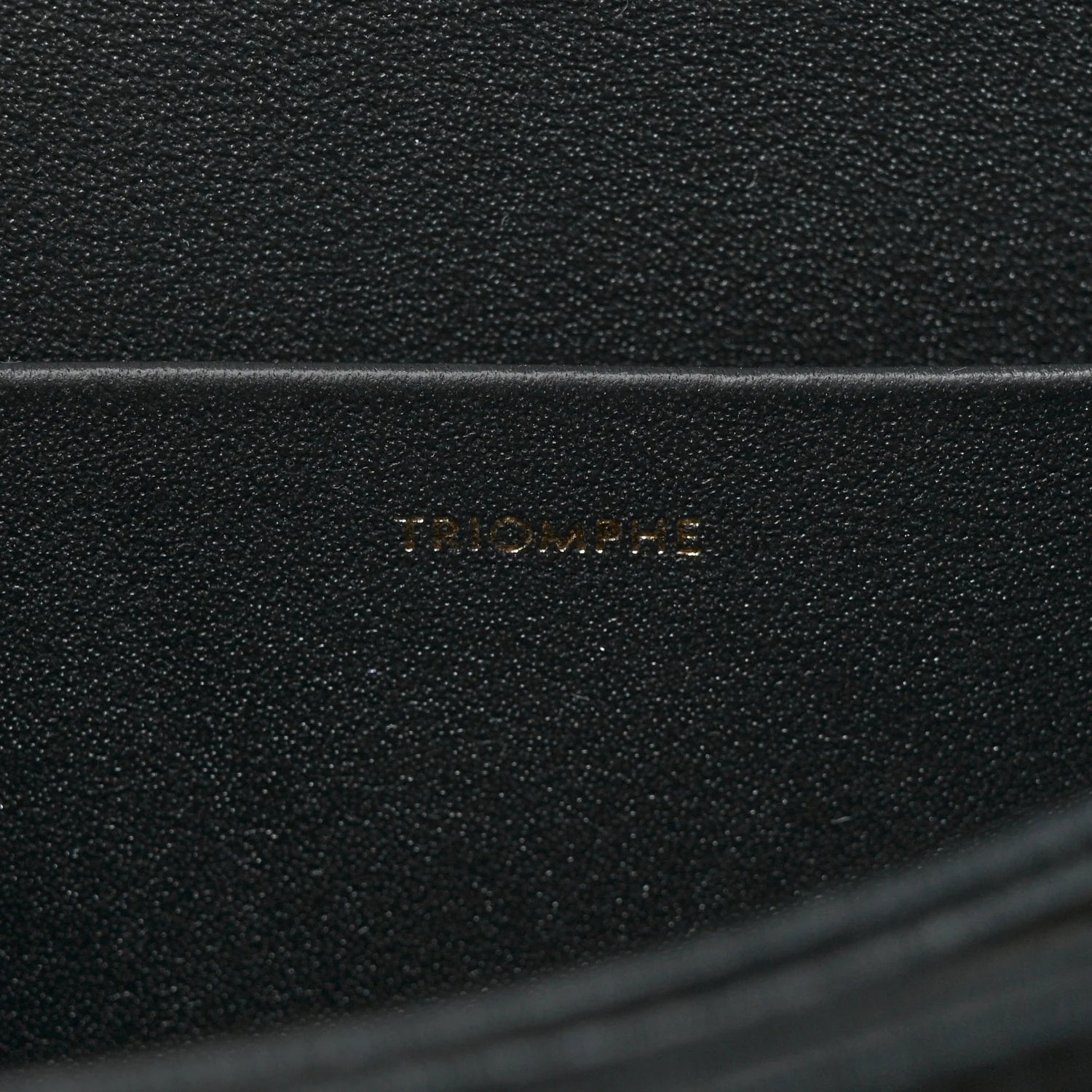 Shiny Calfskin Medium Triomphe Shoulder Bag Black