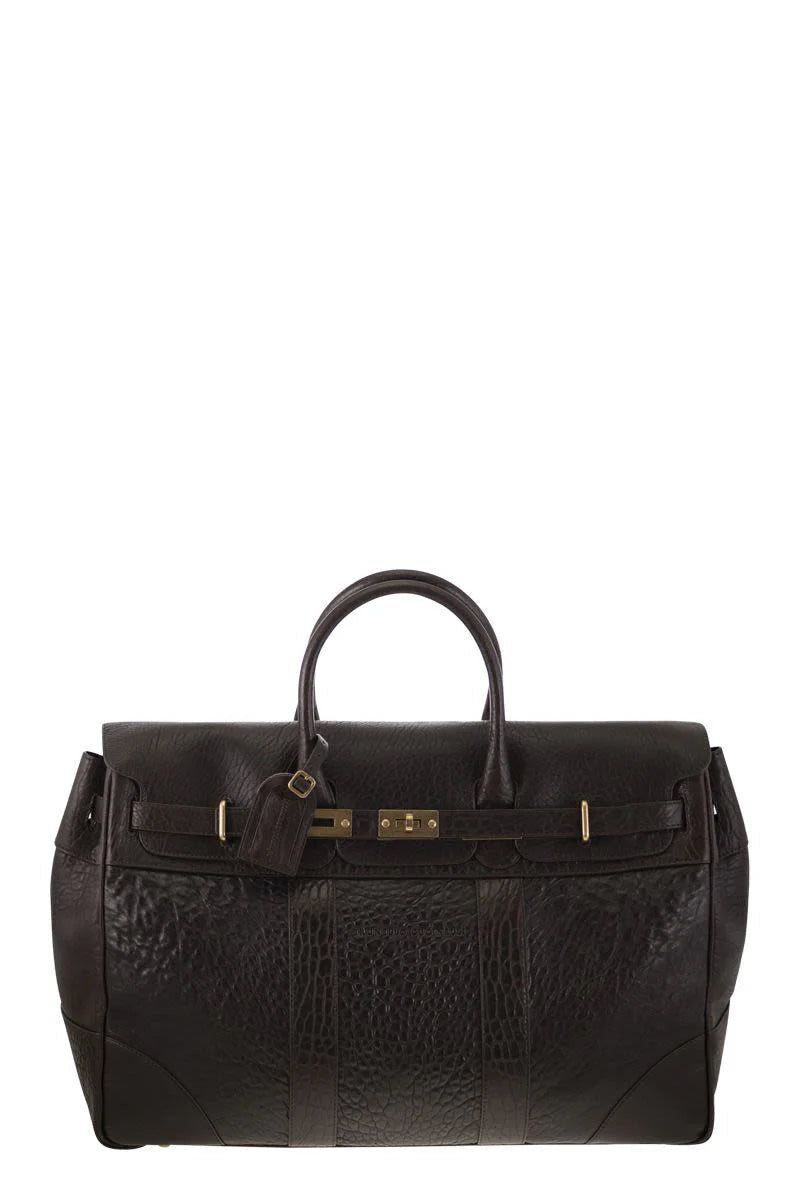 COUNTRY LEATHER BAG with TEXTURE GRAIN