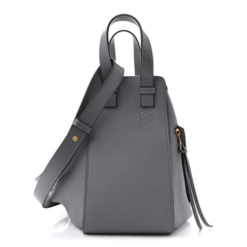 Grained Calfskin Small Hammock Shoulder Bag Asphalt