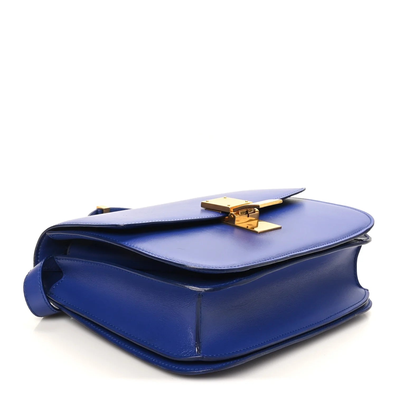 Smooth Calfskin Medium Classic Box Flap Bag Indigo