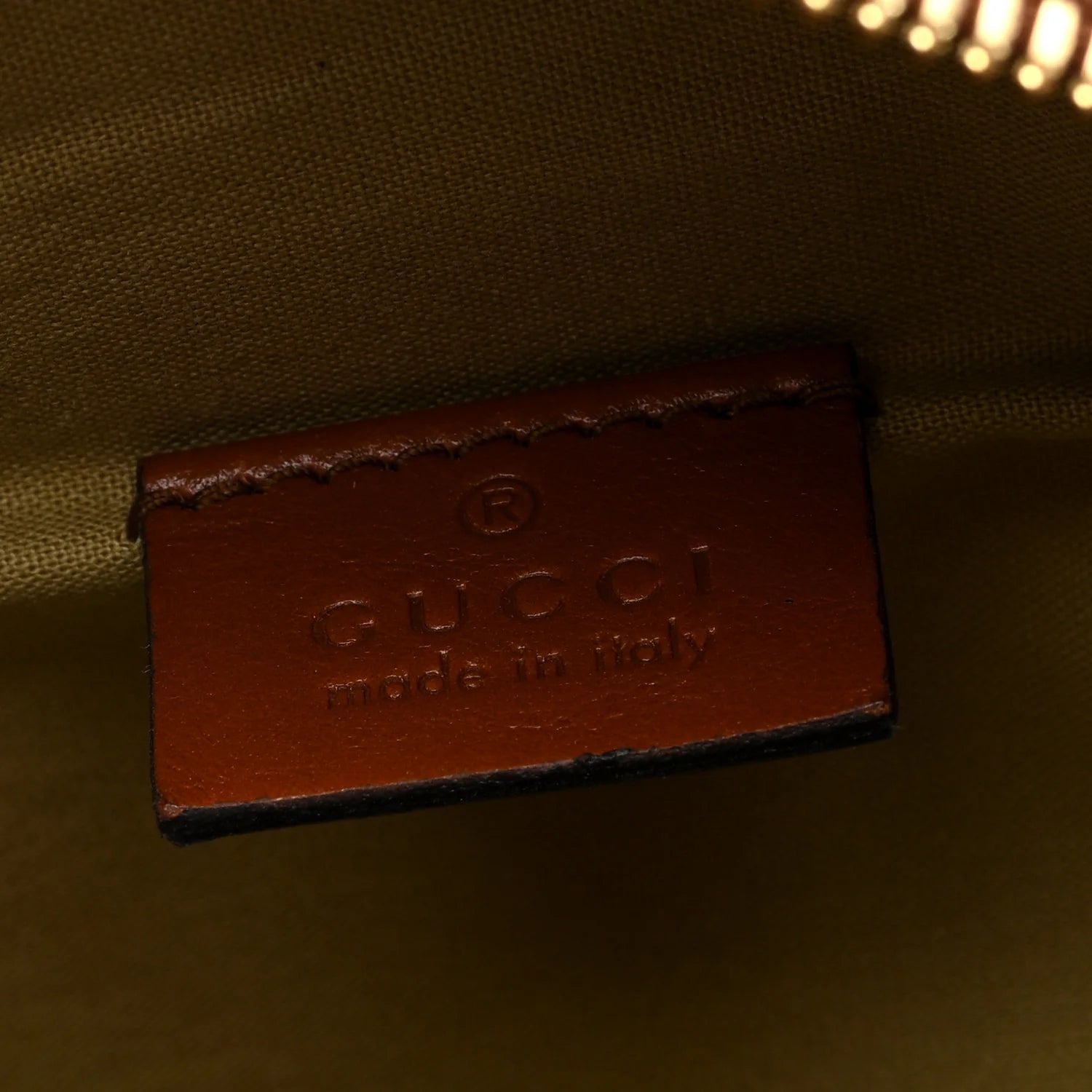 Vintage Canvas Web Belt Bag Sand Cuir