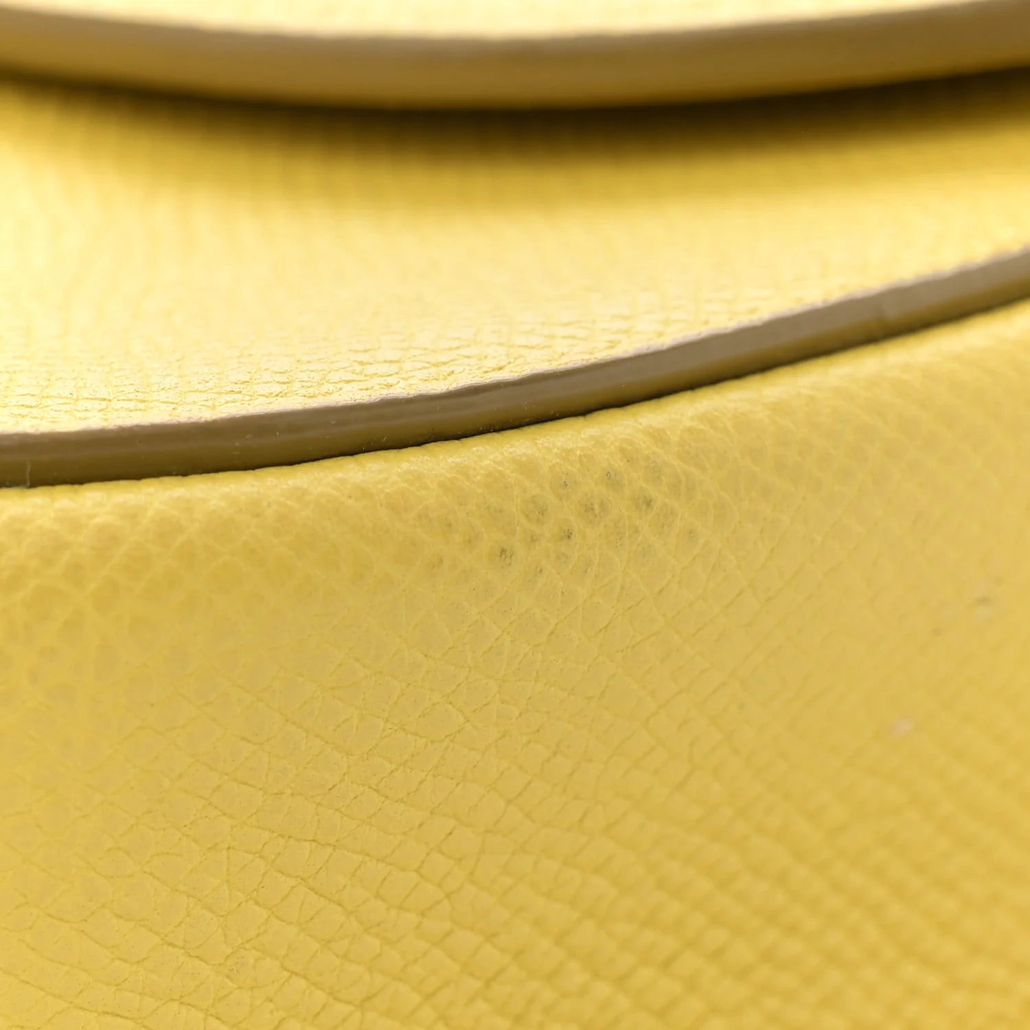 Grained Calfskin Small Trotteur Yellow