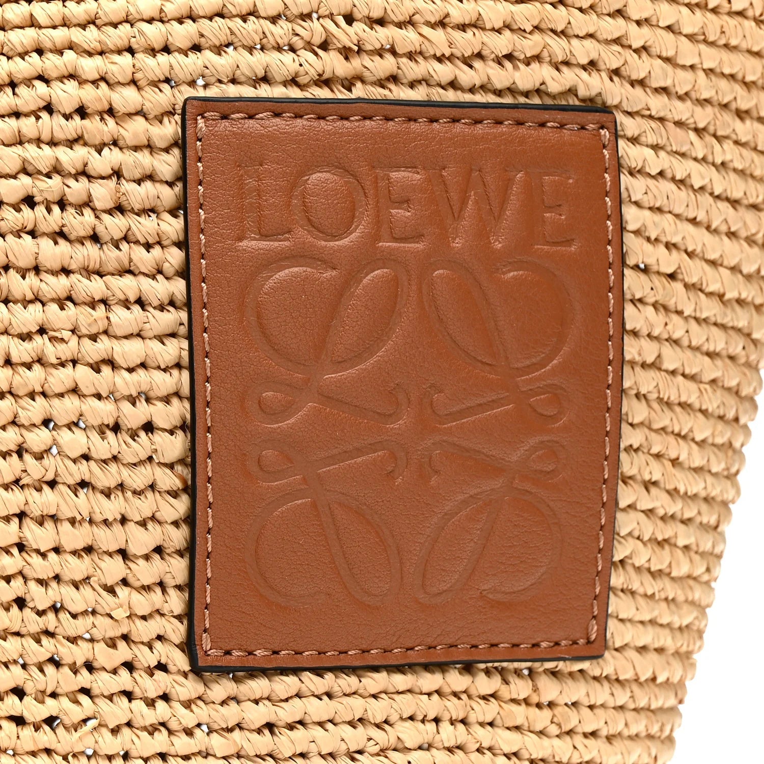 Raffia Mini Slit Tote Bag Natural Tan