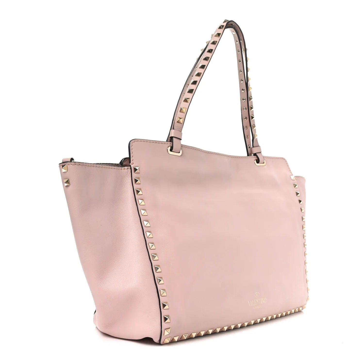 Vitello Medium Rockstud Tote Poudre