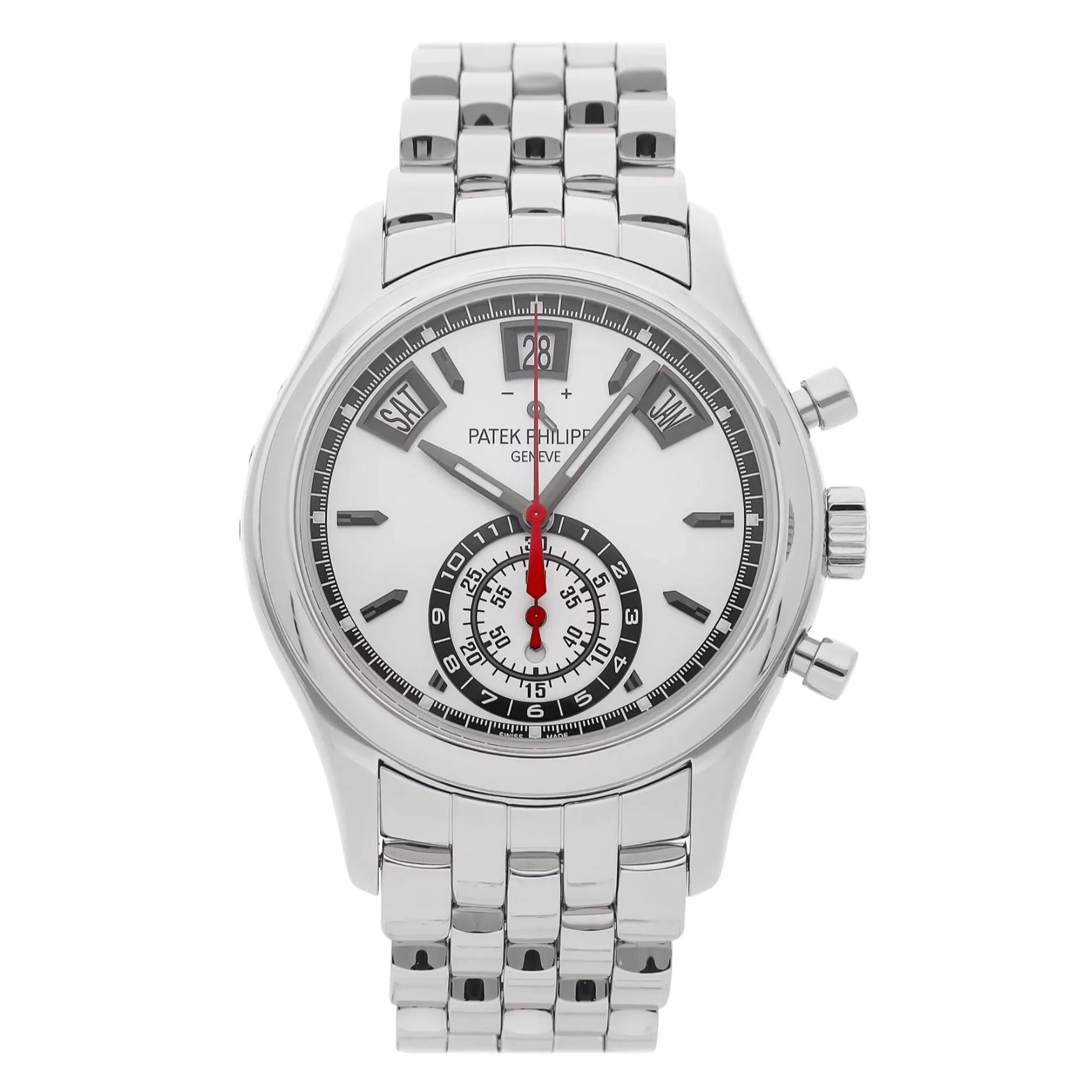 Patek Philippe 5960/1A-001 Annual Calendar Chronograph Stainless Steel White Dial