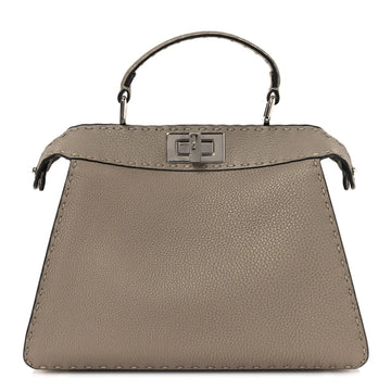 Cuoio Romano Selleria Chamois Small Peekaboo I SEE U Satchel Corda Camelia Cipria