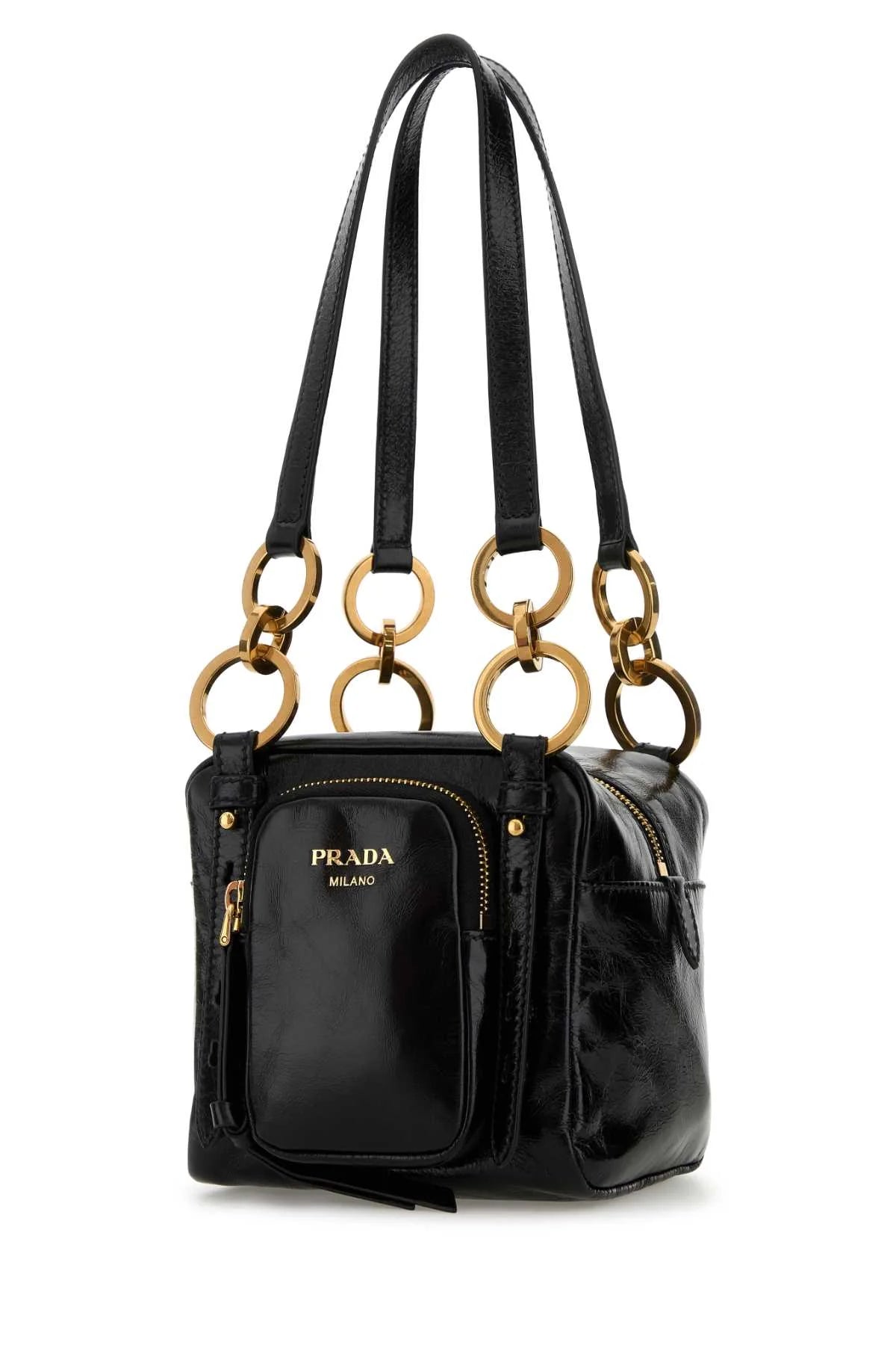 DANGLE LEATHER BOSTON BAG