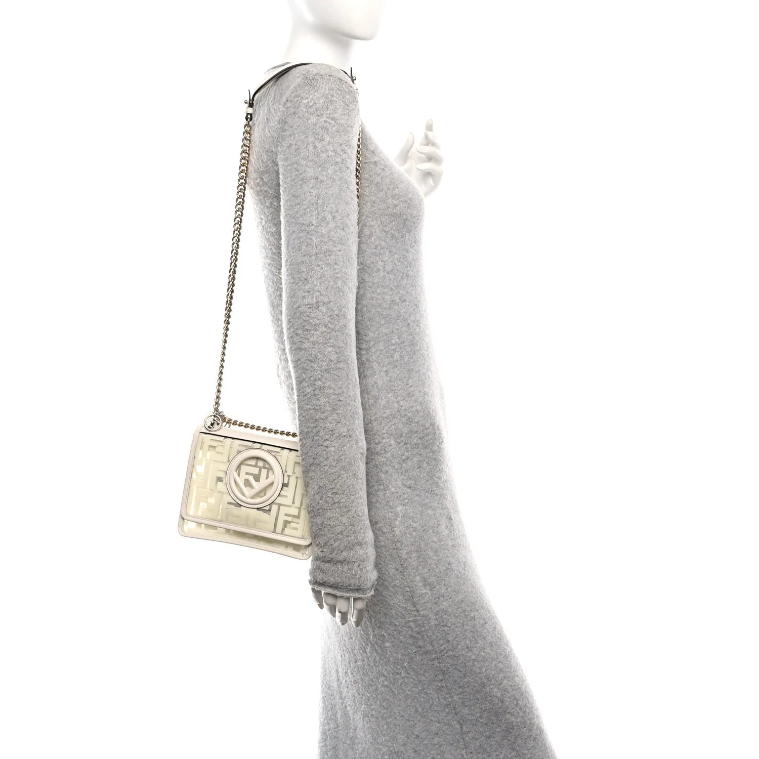 TPU FF Vitello Century F Is  Small Kan I Shoulder Bag White