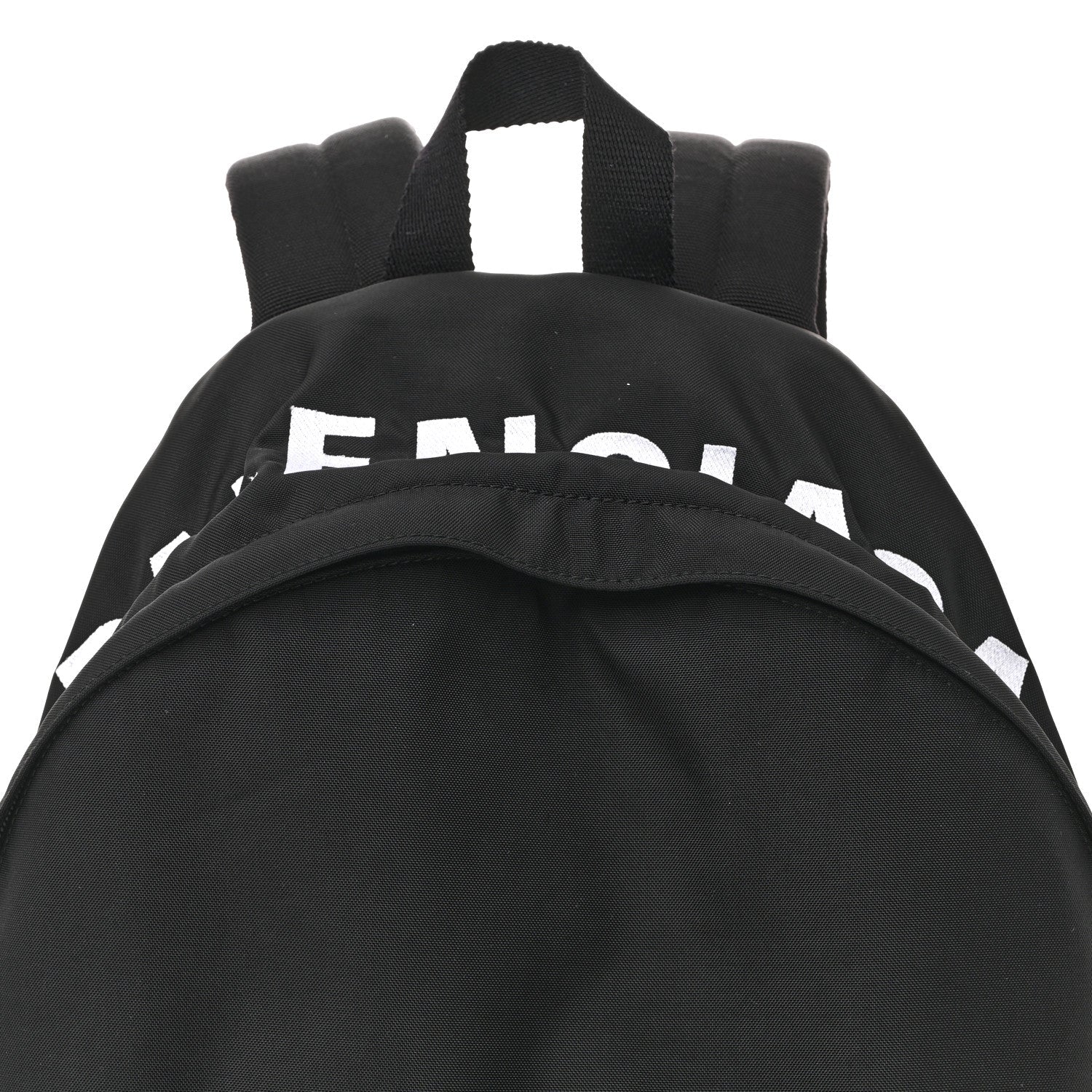 Sport Nylon Logo Embroidered Large Wheel Backpack Black