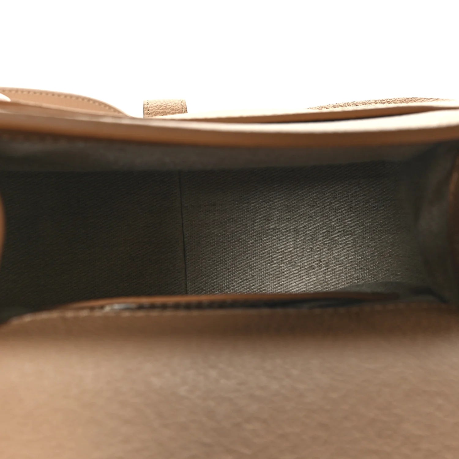 Grained Calfskin Small Marcie Saddle Bag Light Tan