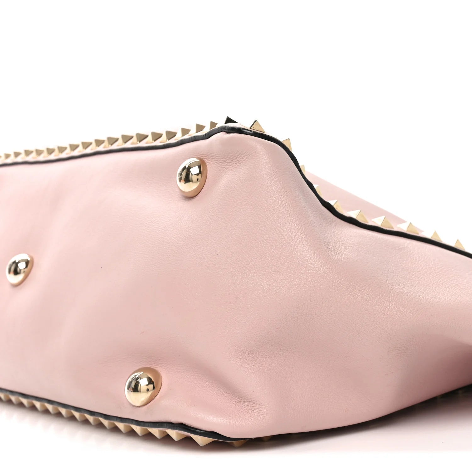 Vitello Medium Rockstud Tote Poudre