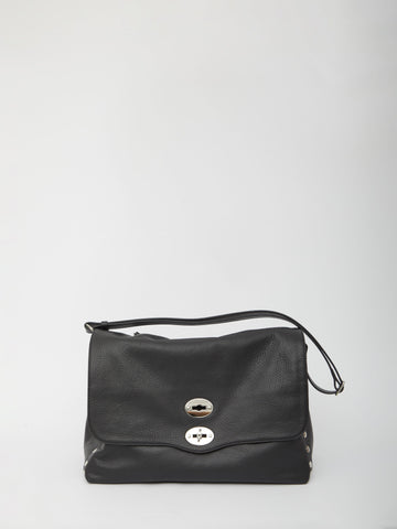 MEDIUM BLACK POSTINA BAG