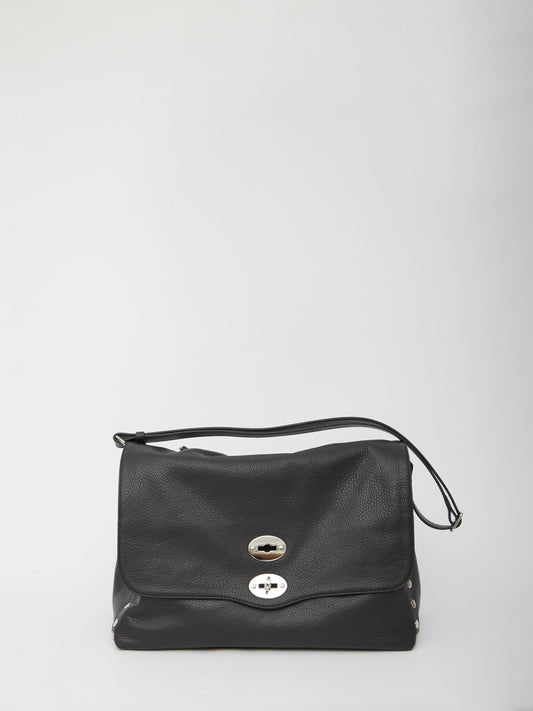 MEDIUM BLACK POSTINA BAG