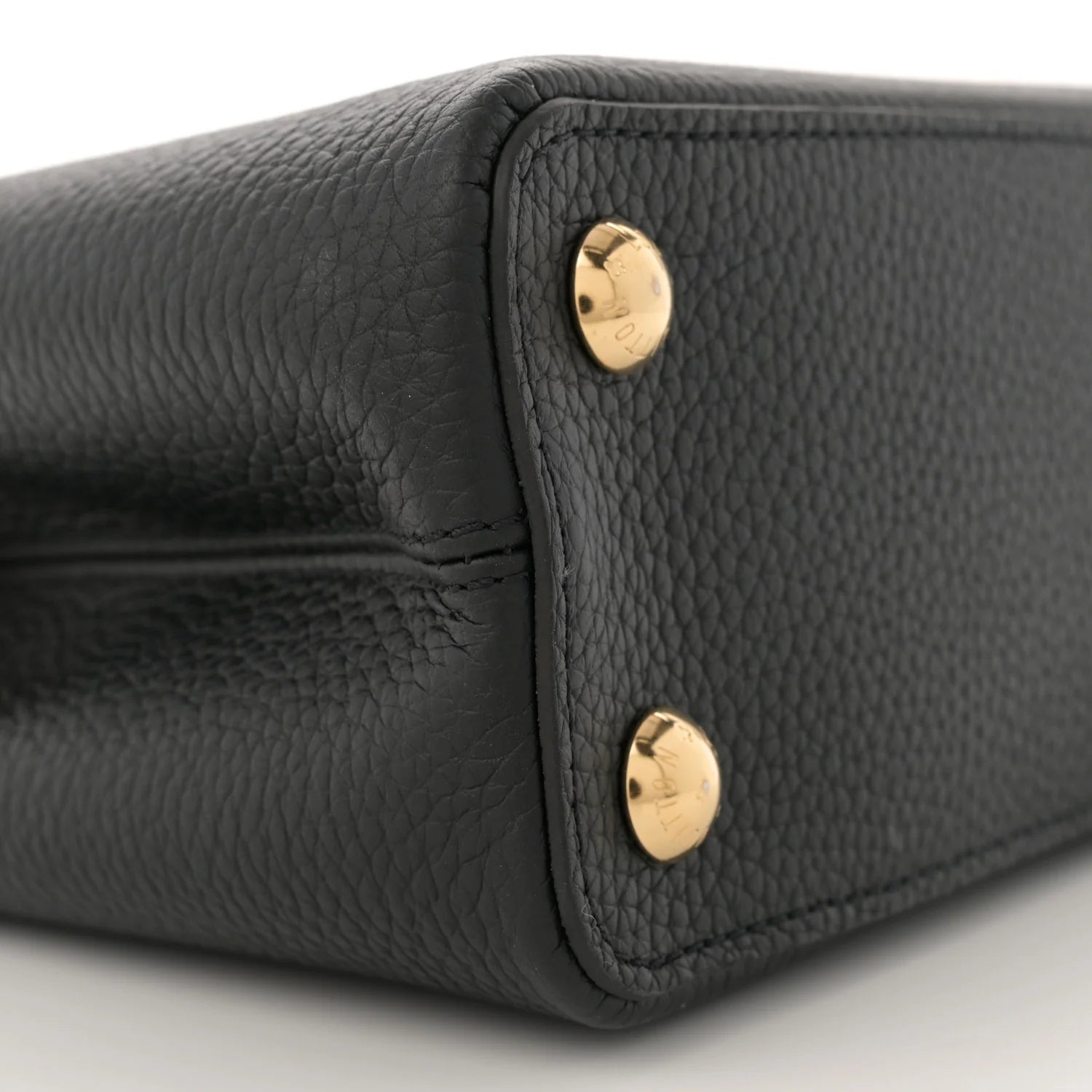 Taurillon Enamel Flower Padlock Chain Capucines BB Black